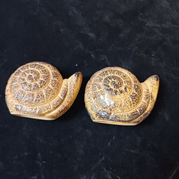 Vintage Snail S&P Shaker MCM Speckled Ceramic Kitchen Kitsch Cottagecore - Picture 8 of 13